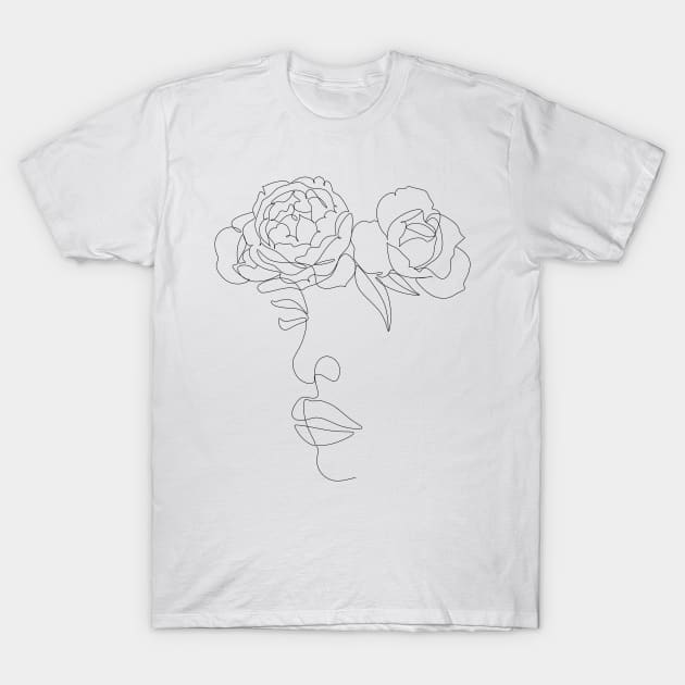 fashion line illustration T-Shirt by OneLinePrint